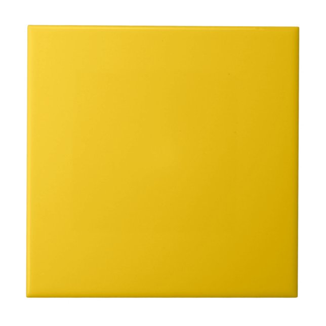 Confidently Yellow Square Kitchen and Bathroom Tile (Front)