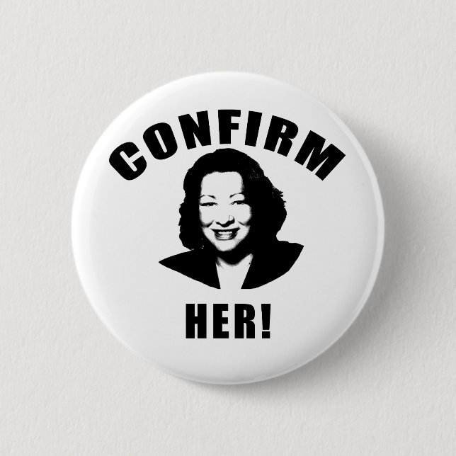 Confirm Her Products 2 Inch Round Button (Front)
