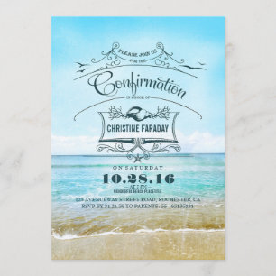 Confirmation Beach Invitation