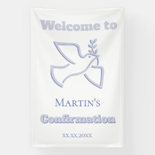 Confirmation boy welcome banner