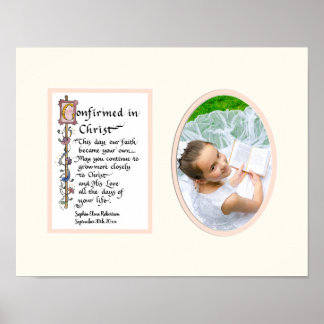 Confirmation Confirmed in Christ Girl Photograph Poster