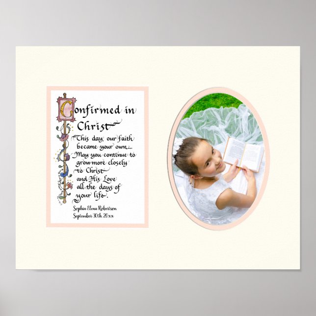 Confirmation Confirmed in Christ Girl Photograph Poster (Front)