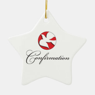 Confirmation, Dove, Gift Items Ceramic Ornament