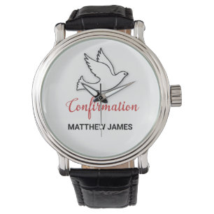 Confirmation Dove with Red Watch