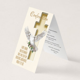 Confirmation du baptême croisé de colombe Ordre de