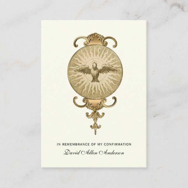 Confirmation du sacrement religieux Carte Sainte — (Devant)