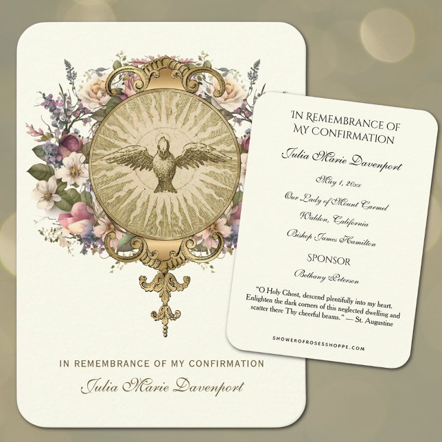 Confirmation du sacrement religieux Carte Sainte — (Créateur téléchargé)
