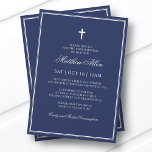 Confirmation For Him | Elegant Classic Cross Invitation<br><div class="desc">Composed of elegant serif and cursive script typography on frame with an elegant cross. This design is timeless,  classic and elegant.

This is designed by Select Party Supplies,  exclusive for Zazzle.

Available here:
http://www.zazzle.com/selectpartysupplies</div>