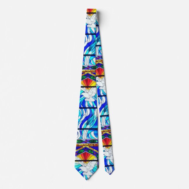 Confirmation Holy Ghost | Spirit Stained Glass Tie (Front)