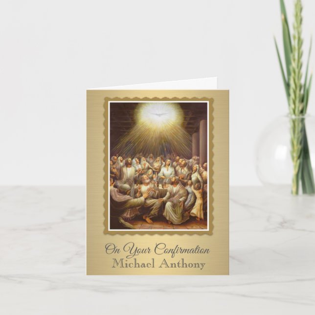 Confirmation Holy Spirit upon the Apostles Card (Front)