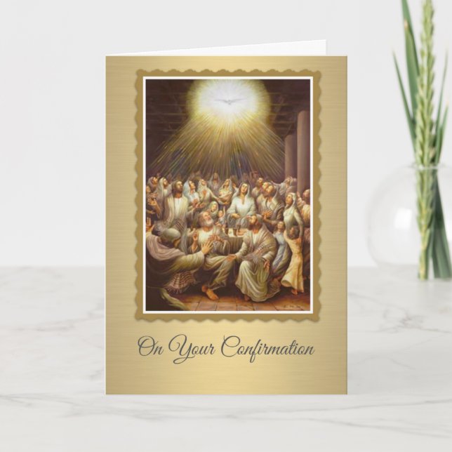 Confirmation Holy Spirit upon the Apostles Card (Front)