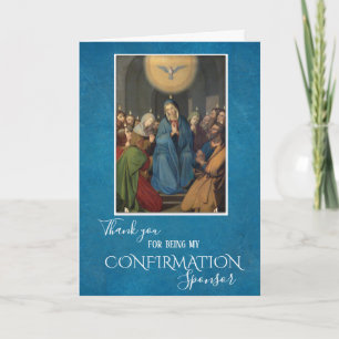 Confirmation Holy Spirit Virgin Mary Apostles Card