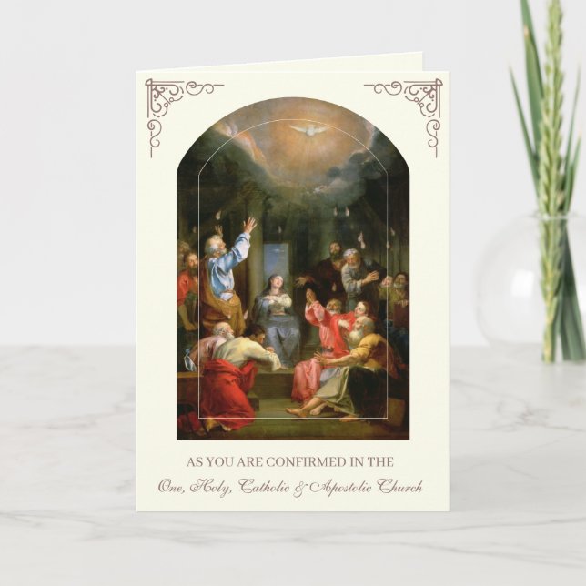 Confirmation Holy Spirit Virgin Mary Prayer Card (Front)