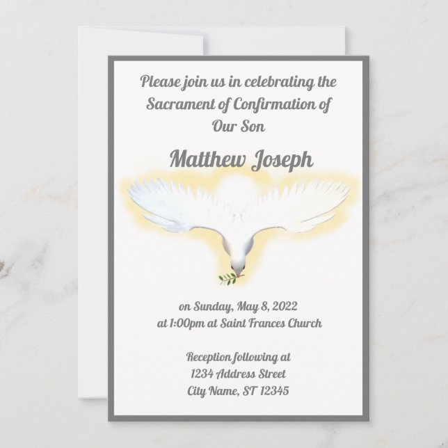 Confirmation  invitation (Front)