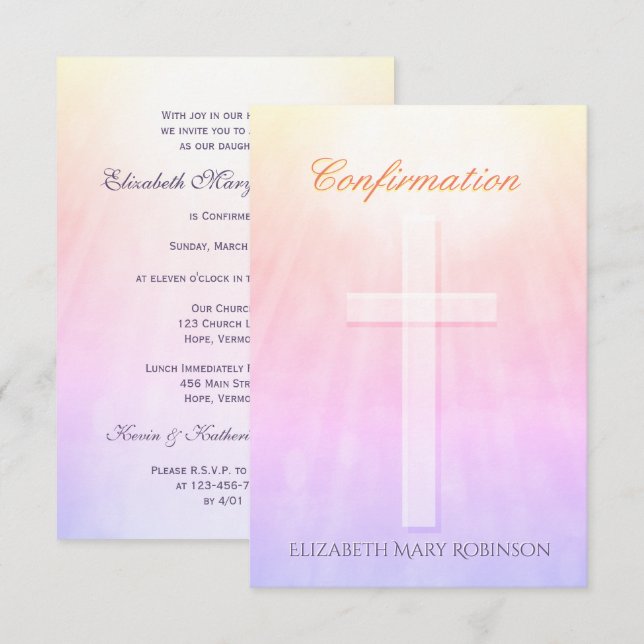 Confirmation Invitation (Front/Back)