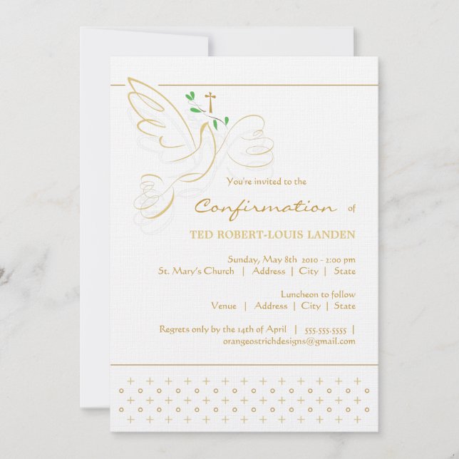 Confirmation Invitation (Front)