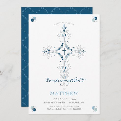 Catholic Confirmation Invitations & Announcements | Zazzle CA