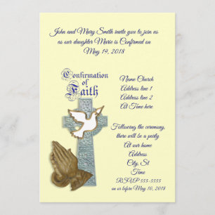 Confirmation Invitation custom colour