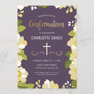 Confirmation Invitation, Girl's, Personalize Invitation