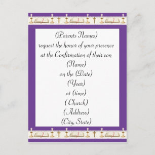 Confirmation Invitation Postcard