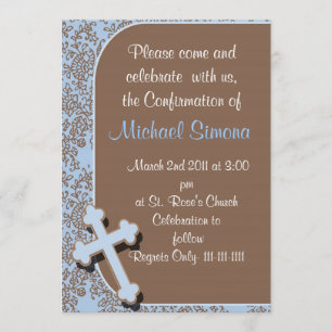 Confirmation  Invitations For Boys