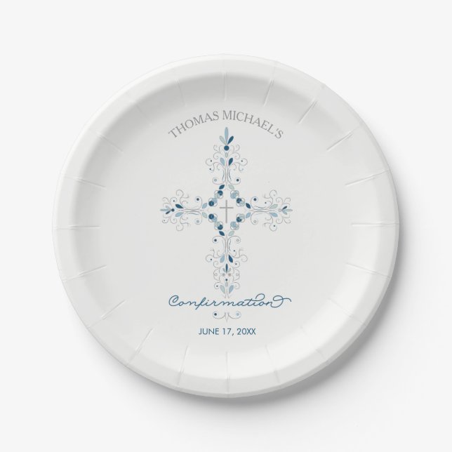Confirmation Paper Plate - Custom Party Plates (Front)