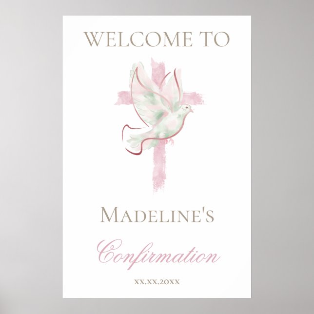 Confirmation pink cross poster (Front)