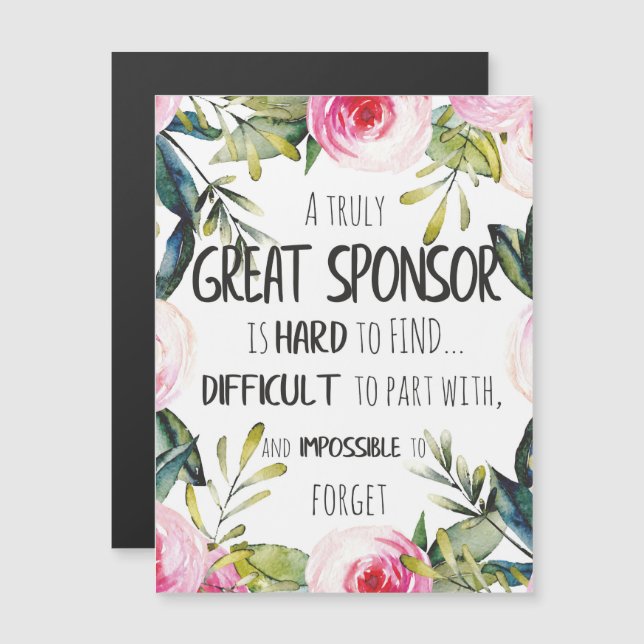 Confirmation Sponsor Gift Truly Great sponsor (Front/Back)