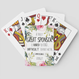 Confirmation Sponsor Gift Truly Great sponsor Playing Cards