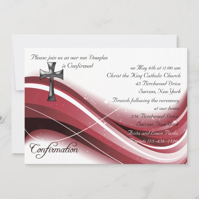 Confirmation Wave Invitation (Front)