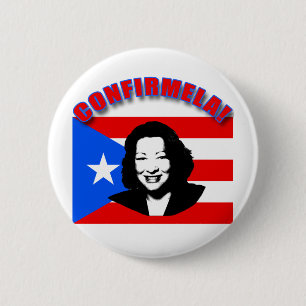 CONFIRMELA Con Bandera de Puerto Rico 2 Inch Round Button