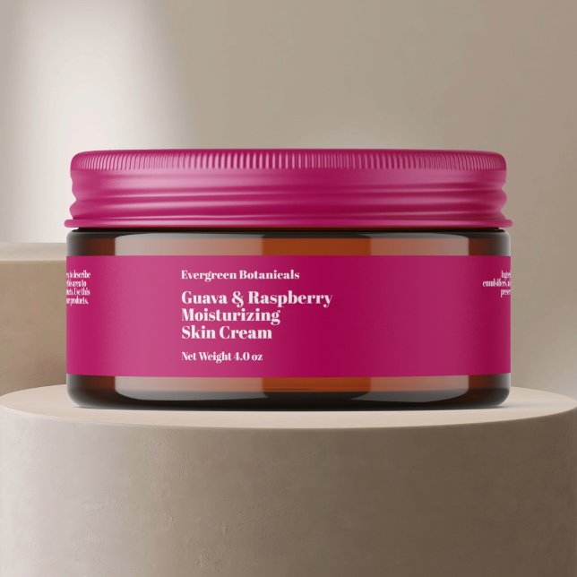 Confiture cosmétique rose chaud moderne étiquette  (Créateur téléchargé)