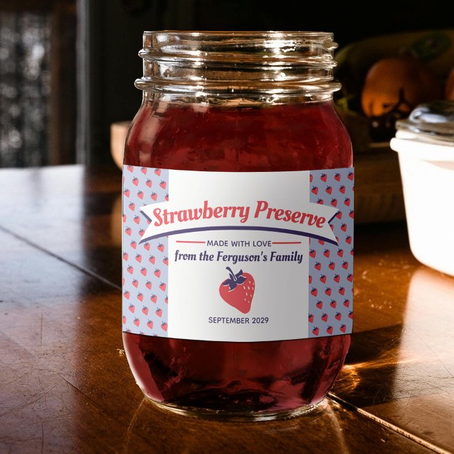 Confiture de confiture de fraises autocollants éti (Créateur téléchargé)