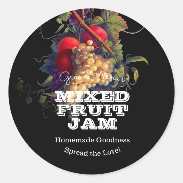 Confiture de fruits noirs Confiture Étiquette Vint (Devant)