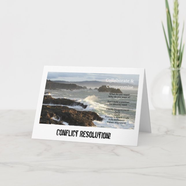 Conflict Resolution Key Points Card (Front)