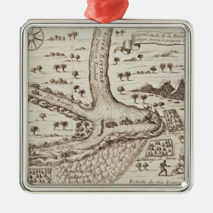 Confluence of the Niger Metal Ornament