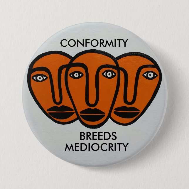 Conformity 2 3 inch round button (Front)