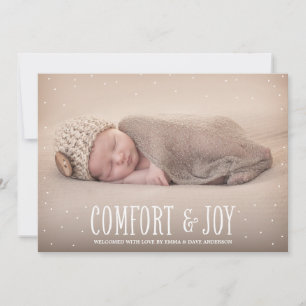 Confort et joie   Faire-part de naissance de vacan