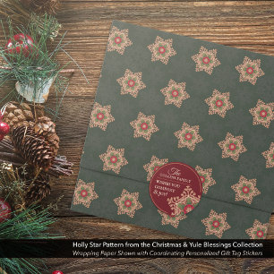Confort & Joie Holly Star Stickers rouges personna