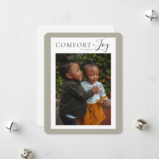 Confort + Joy Holiday Carte photo (Devant/Arrière en situation)