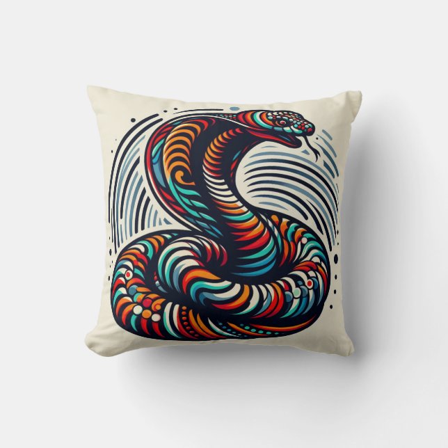 Confort Serpentine : Coussin en forme de Cobra pou (Recto)