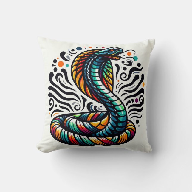 Confort Serpentine : Coussin en forme de Cobra pou (Recto)