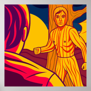 Confrontation in Fiery Forest Poster
