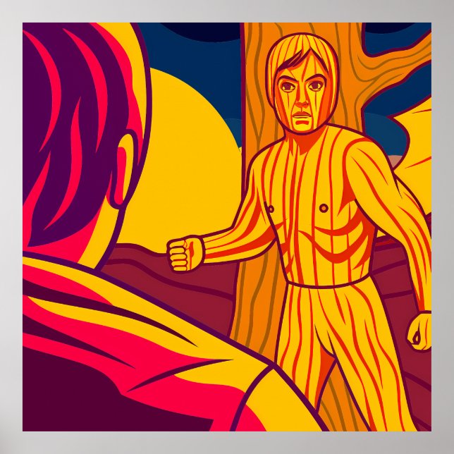 Confrontation in Fiery Forest Poster (Front)