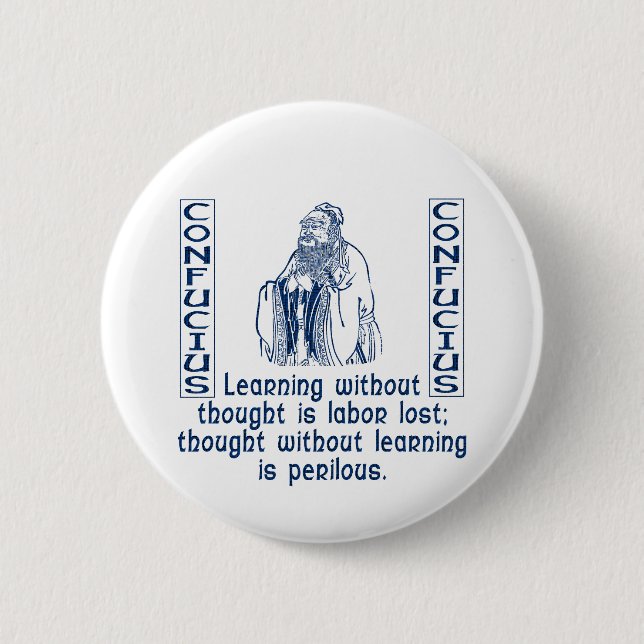 Confucius 2 Inch Round Button (Front)