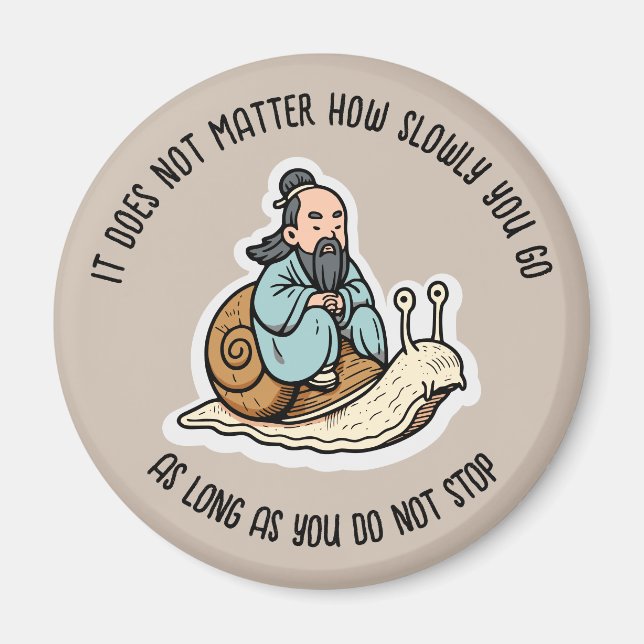 Confucius and the snail magnet (Front)