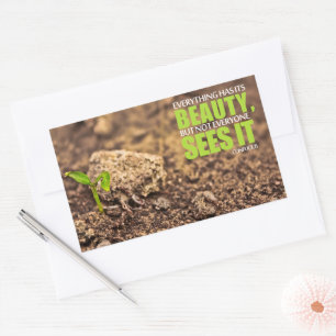 Confucius Inspirational Quote "Beauty" Sticker