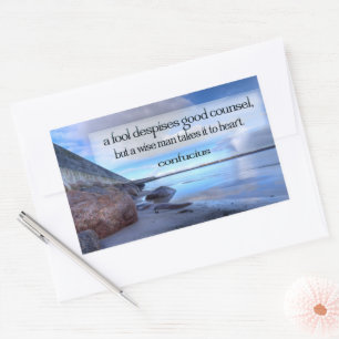 Confucius Inspirational Quote "Good counsel" Sticker