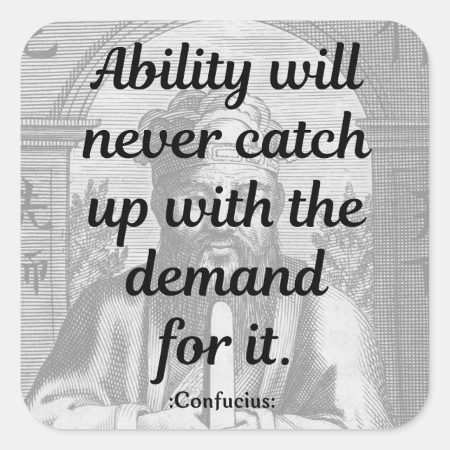 Confucius Quote Square Sticker (Front)
