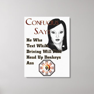 Confucius Says Canvas Print